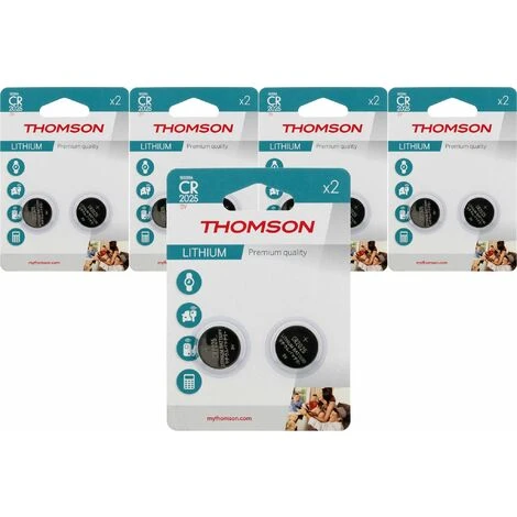 Meilleur prix 👍 Lot De 10 Piles Lithium Boutons CR2025 - Thomson ✔️ 3 Meilleur prix 👍 Lot De 10 Piles Lithium Boutons CR2025 - Thomson ✔️