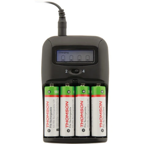 Promo ⌛ Chargeur à Rechargement Rapide Pour Piles AA Et AAA (fournies) - Thomson ✔️ 5 Promo ⌛ Chargeur à Rechargement Rapide Pour Piles AA Et AAA (fournies) - Thomson ✔️ – Image 3