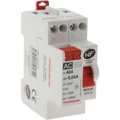 Coupon 😉 Interrupteur Différentiel à Vis - 40A Type AC NF - Thomson ✨