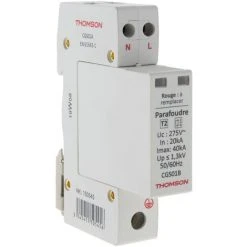 Sortie ❤️ Parafoudre Modulaire Ph+N Idéal T2 - 40kA - Thomson 😉
