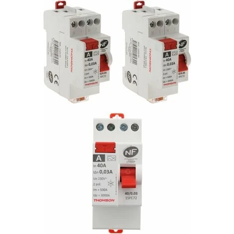 Top 10 🎉 3 Interrupteurs Différentiels à Vis - 30mA Type AC 40A NF - Thomson ❤️ 3 Top 10 🎉 3 Interrupteurs Différentiels à Vis - 30mA Type AC 40A NF - Thomson ❤️