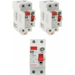 Grosses soldes 👏 3 Interrupteurs Différentiels à Vis - 30mA Type A 63A NF - Thomson ⌛