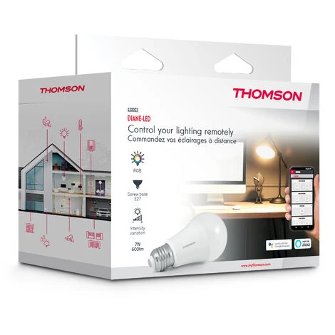 Bon marché 👏 Ampoule Connectée - THOMSON - Ambiance Blanche Et Colorée 7 W (equiv 50W) - 👏 4 Bon marché 👏 Ampoule Connectée - THOMSON - Ambiance Blanche Et Colorée 7 W (equiv 50W) - 👏 – Image 2
