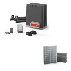 Promo ✨ Kit Motorisation Pour Portail Coulissant Swip 500 + Kit Solaire Thomson - Gris 🥰