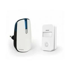 Meilleure affaire ⌛ Thomson - Kit Carillon Sans Fil 150m FLASH Avec Bouton Sans Fil Sans Pile Portée 150m Bleu ✨