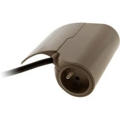 Tout neuf 🌟 Multiprise Pour Canapé 1 Prise 2P+T 16A + 2 USB - Marron - Thomson 💯