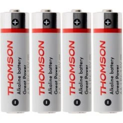 Tout neuf ⭐ Pack 4 Piles Alcalines LR06 AA 1,5 V - Thomson ✔️
