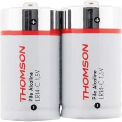 Budget ⭐ Pack 2 Piles Alcalines LR14 C 1,5 V - Thomson 🌟